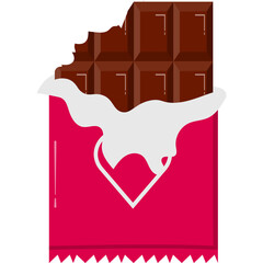 Chocolate Bar Candy Illustration