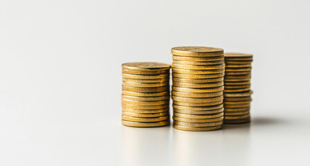 Stacks of Gold Coins: A Symbol of Mysterious Prosperity and Wealth Accumulation