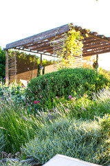 Luxury scene alongside a pool in a villa in Provence, France