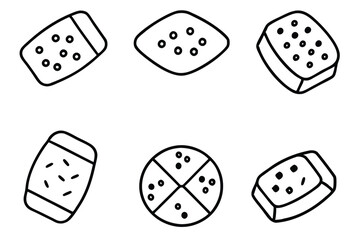 cornbread line art simple rustic design drawing