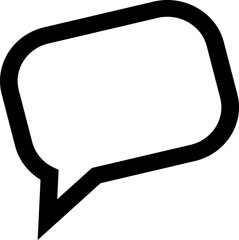 Message box with question mark icon in line. isolated on transparent background