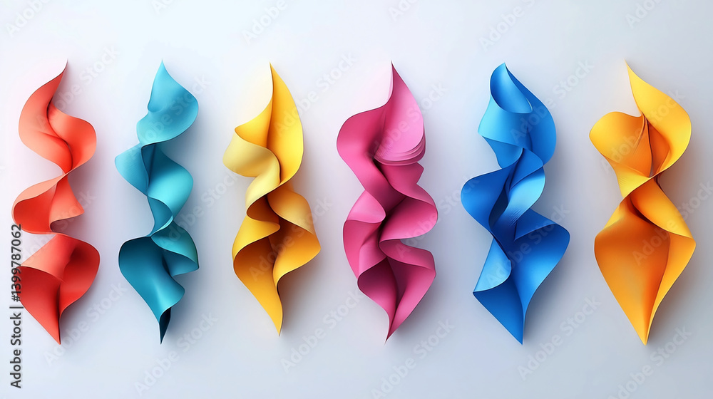 Poster colorful paper art design background for creative projects and presentations abstract modern style 3