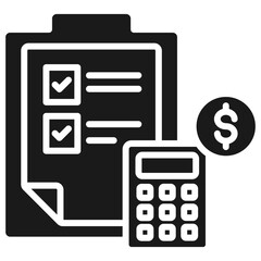 Budget Planning Glyph Icon