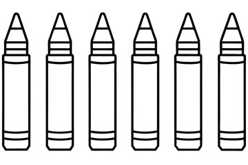 crayons line art unique depiction of artistic expression