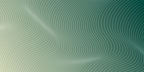 Smooth flowing abstract wave pattern in green tones creating a calming visual experience for design purposes