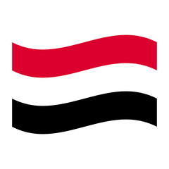 Naklejka premium Waving Yemeni Flag, National Pride and Patriotism Symbol