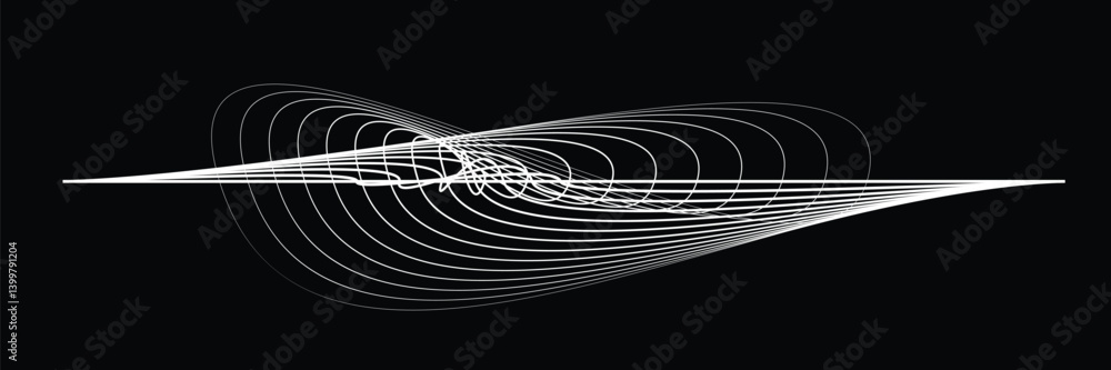 Poster digital sound equalizer . audio signal frequency signal . abstract flow linear fluid wavy shape . ac