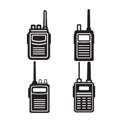 Flat Vector Walkie Talkie Icon Isolated for Apps, Web, and Communication Graphics