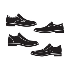 Men's Shoe Icon Vector Illustration in Flat Design