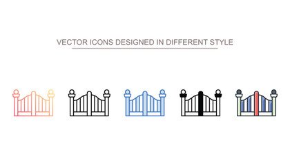 Gallery Entrance icon design with white background stock illustration