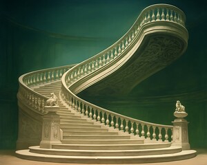 Grand Spiral Staircase Hall