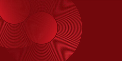 Modern red circle background with dynamic shapes composition vector abstract