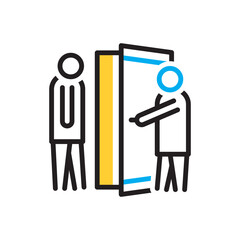 Multi color icon for manner