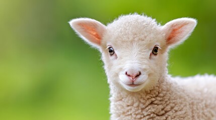 Obraz premium Adorable baby lamb portrait