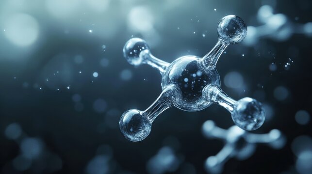 a hyper-realistic macro view of a sodium chloride molecule (NaCl), 