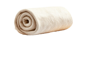 Isolated Rolled Cream Blanket