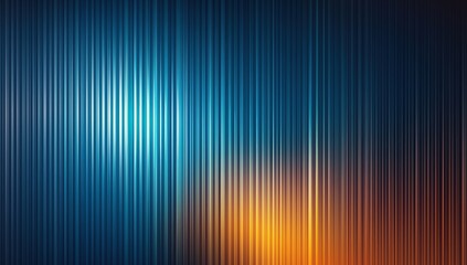 Dynamic Vertical Stripes in Blue and Orange Glow Creating a Futuristic Atmosphere