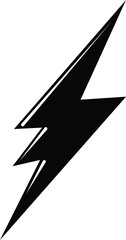 lightning bolt silhouette vector illustration black color