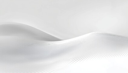 Serene White Waves Undulating in Gentle Flow with Soft Light Reflection