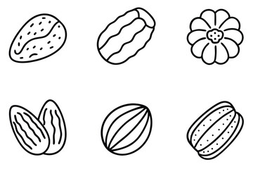 desert date line art modern desert flora illustration