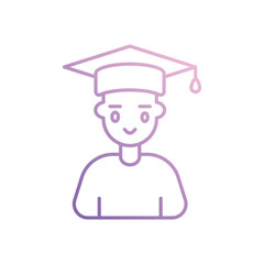 Student icon vector stock illustration