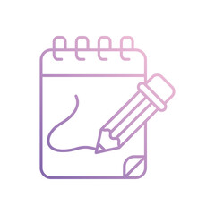 Notebook icon vector stock illustration