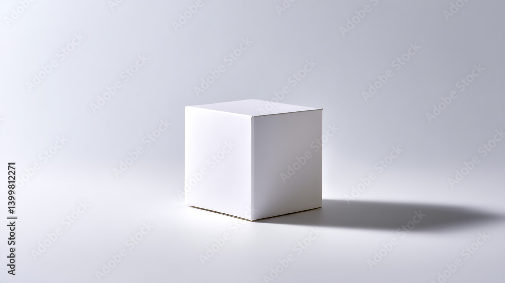 Poster white cube product display stand mockup for product photography and presentation template background