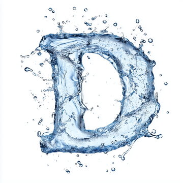 Water lettering "D"