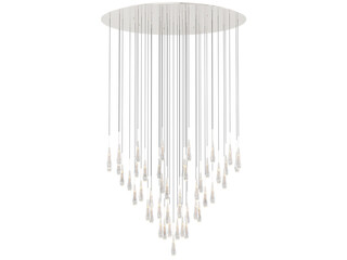 Soltaire Round Chandelier - Elegant Lighting Fixture Against white Background