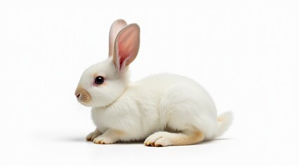 Obraz premium Ears Up and Ready: A Rabbit’s Elegance