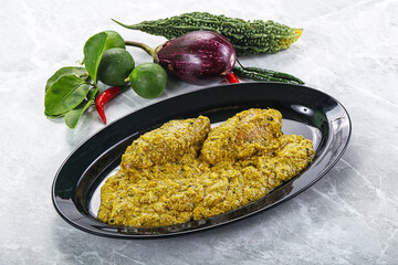 Indian cuisine - pork masala sauce