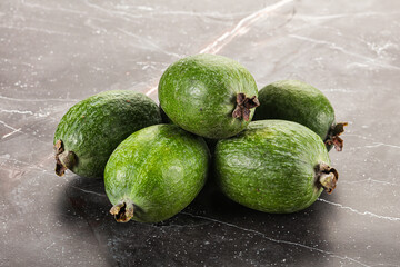 Fresh sweet juicy ripe feijoa