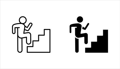 Stairs symbol set. Stairs vector icons. Stairway symbols. vector illustration on white background