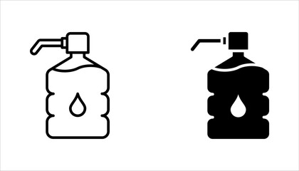 Dispenser icon set. Dispenser linear symbol, vector illustration on white background