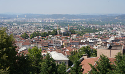 Obraz premium City view of Bursa in Turkiye