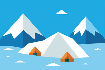 vector illustration of a mountain landscape