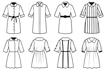 shift dress line art contemporary clothing fashion inspiration