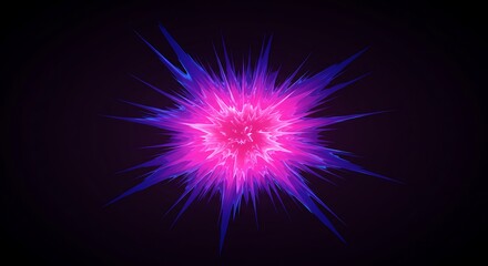 Fototapeta premium Neon Nebula's Heart AI Generated