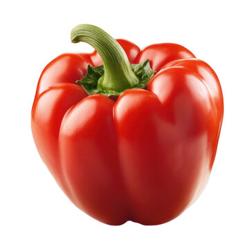 red paprika isolated on white