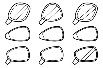 side mirrors line art detailed vehicle features drawing