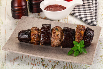 Turkish cuisine - Patlican Kebab with eggplant