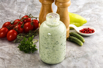 Fresh dietary detox cucumber smoothie