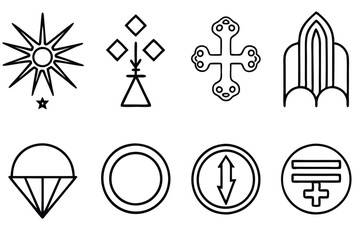 sign line art creative illustration for home office