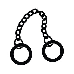 chains shackles vector art silhouette