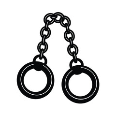 chains shackles vector art silhouette