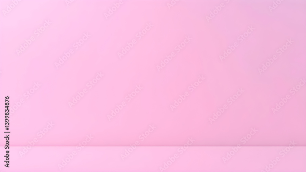 Poster empty pink studio background with a product display area