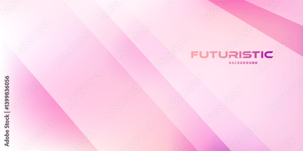Poster a futuristic background with abstract geometric shapes in pink and white. clean lines and a dynamic 