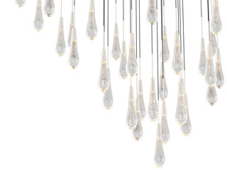 Soltaire Round Chandelier - Elegant Lighting Fixture Against white Background