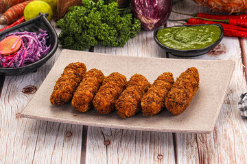 Indian minced meat kebab kofta