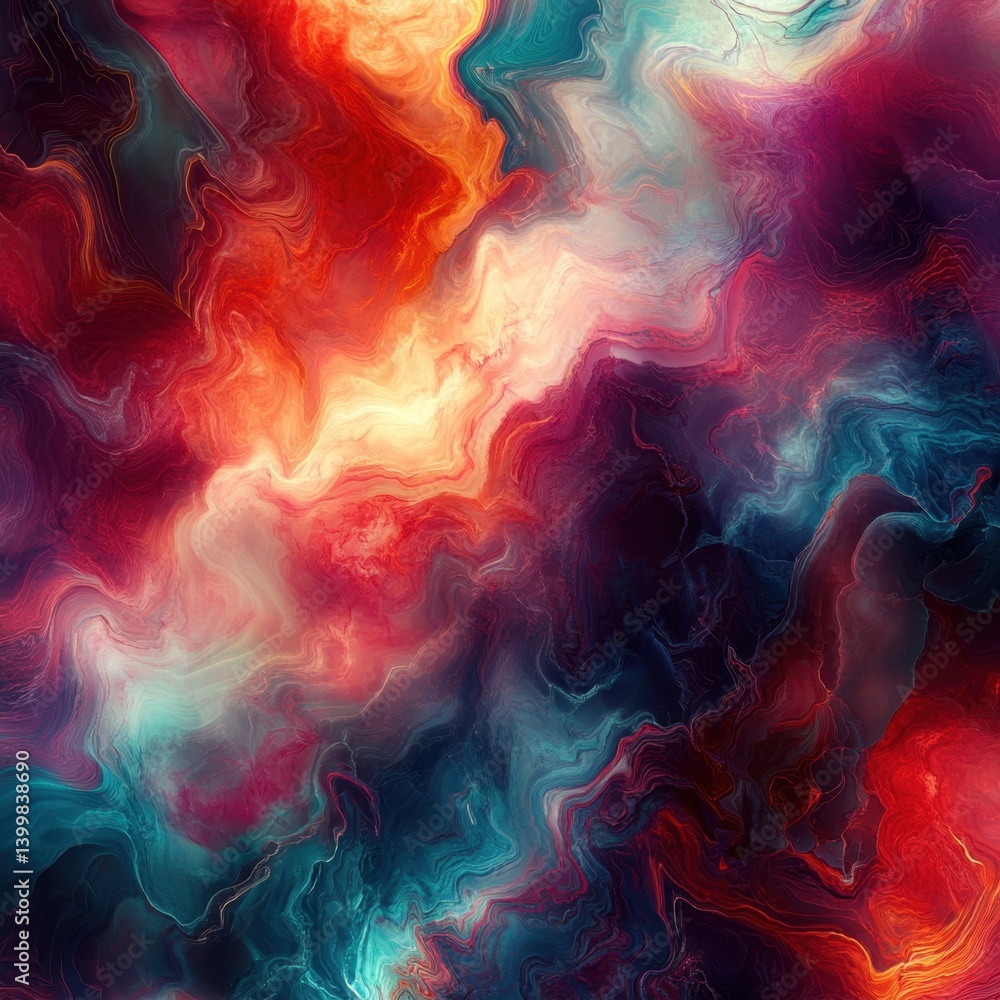 Poster abstract fluid art with vibrant colors and dynamic swirls creates a mesmerizing visual experience